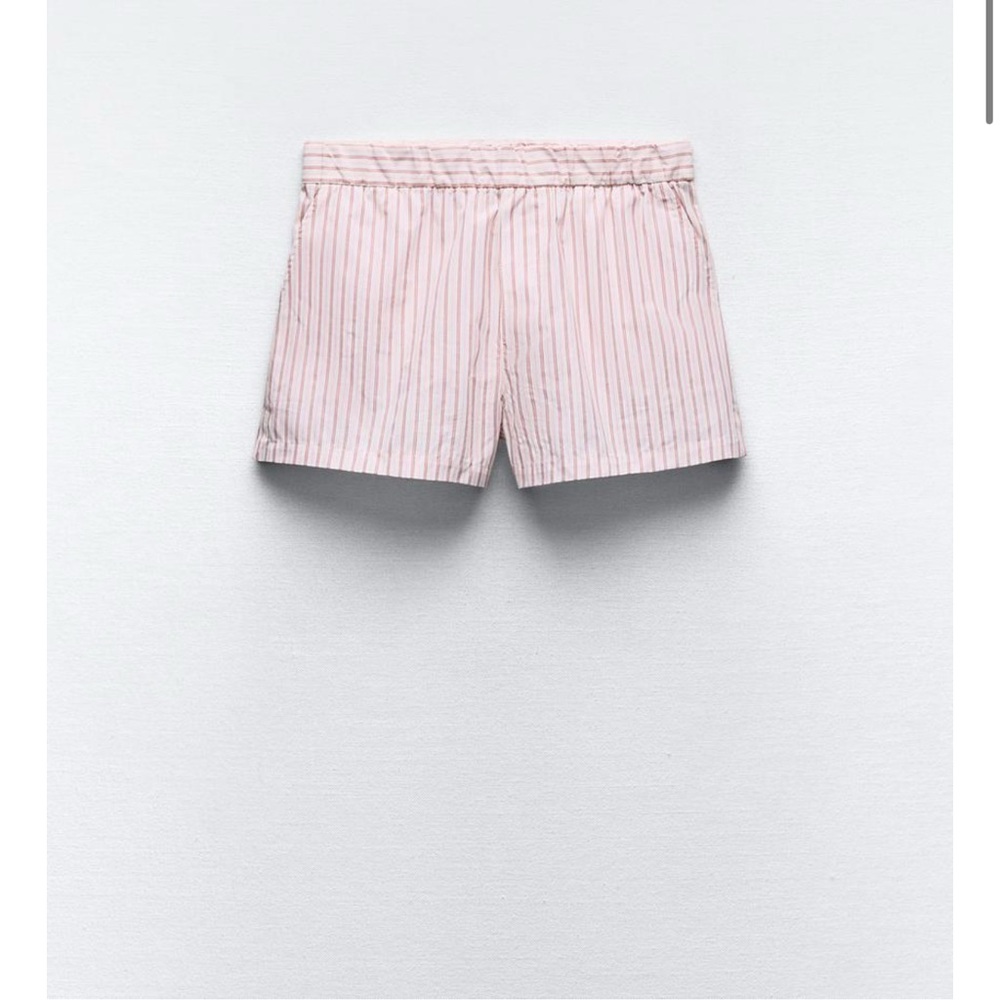 Zara Pink Striped High Waist Shorts (matching top available)